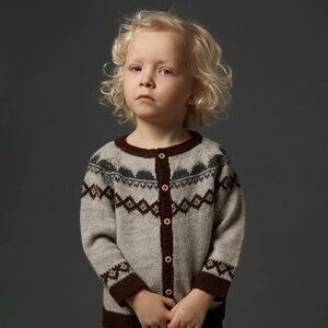 As We Grow 100% Alpaca mountain cardigan kids